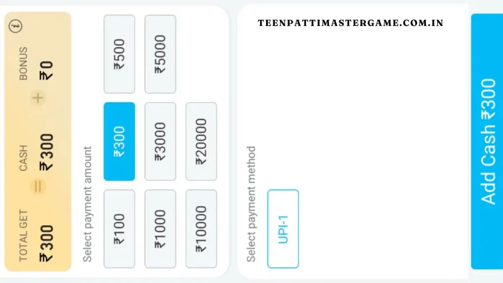 How to Add Cash in Teen Patti Master