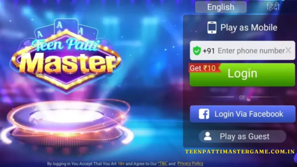 set up your account teen Patti master